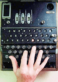 This is a file photo, of a World War II Enigma encoding machine. An encoding-coding machine used to break German codes during the World War II has been stolen, according to police, on Sunday. The machine, one of only three in the world, and worth about 1,00,000 Pounds (US$ 1,58,000), was stolen from Bletchley Park, Britain's top-secret World War II intelligence centre, overnight on March 31 or during a public open day held on April 1. — AP/PTI