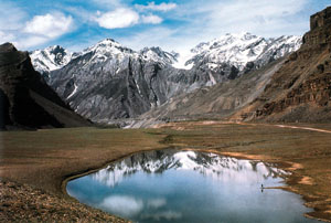 A lake near Pangmo in Spiti