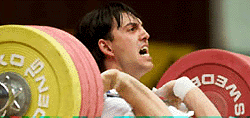   SOFIA : Bulgarian Zlatan Vanev lifts 207.5 kg. in clean and jerk 77 kg. category, setting a new World record, during the 79th Men's European Weightlifting Championship in Sofia on Friday. Zlatan Vanev got the gold medal in total 372, 5 kg. AP/PTI