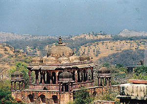 32-pillared cenotaph (13th century) built by Hamir.