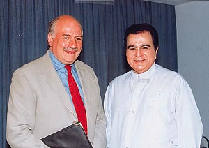 BBC’s Tim Sebastian with Dilip Kumar