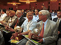 Some of the recipients of the Engineering Export Promotion Council award at the annual award presentation function in New Delhi on Wednesday.  PTI