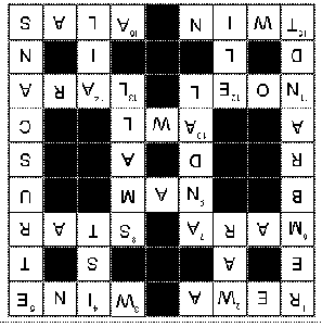 Solved crossword