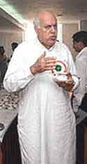 J&K Chief Minister Farooq Abdullah at the Chief Minister's conference on domestic trade tax reforms and value added tax, at Vigyan Bhavan in New Delhi on Thursday