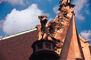 Gargoyles are mostly found on church buildings