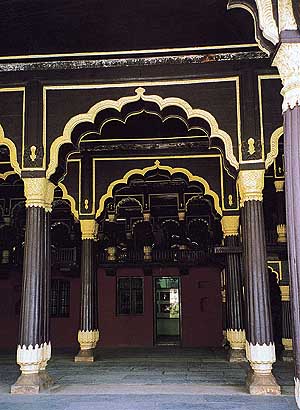 The entrance to the mini museum at the palace