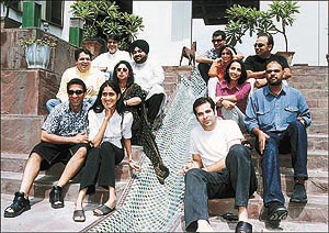 Designer show: Left side (top to bottom) Abu Jani, Sandeep Khosla, JJ Vallaya, Ritu Kumar, Suneet Verma, Geetanjali Kashyap. Right side (top to bottom) Ashish Soni, Rina Dhaka, Tarun Tahiliani, Krishna Mehta, Bobby Grover and Sumeet Nair