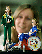 A Sydney woman looks at the latest Barbie dolls to hit the Olympic Store shelves on Wednesday.  Reuters photo