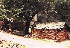 A portion of a Kidwai Nagar park that has been allegedly encroached upon.  Photo by Inderjeet Verma