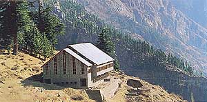 Pucca houses and buildings have now started coming up at Killar.  Photo by the writer