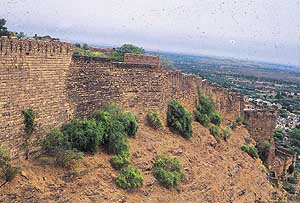 A side view of the fort