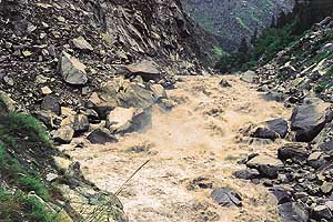 Flowing below a bridge on the Hindustan-Tibet Road