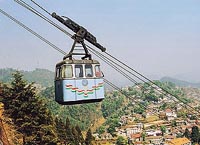 A rope-way trolley from Mall Road to Gunhill 