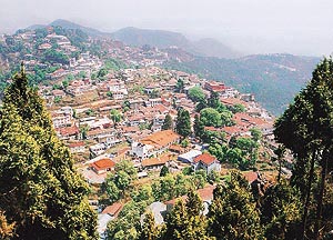 A birds-eye view of the town