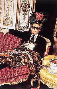 Karl Lagerfeld in his palatial Paris residence