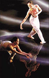 Members of the Chinese dance company known as Cloud Gate rehearse for the Sydney 2000 Olympic Games