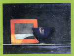 Blue bowl in shadow: Painting by Ben Nicholson, 1919