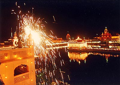 Divali celebrations at the Golden Temple.  A file photo