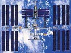 An artists conceptualisation of a completed International Space Station.