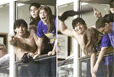 Argentine soccer legend Diego Maradona (left) reacts with his daughters Dalma and Giannina after his former soccer club, Boca Juniors, missed a goal attempt against Brazilian club Atletico Mineiro during their second quarterfinal match of the Mercosur Cup played on Tuesday.