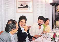Sir Vidia Naipaul, Amitabh Bachchan, Tarun Tejpal and his mother