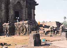 A view of the war-horses and the chariot wheels