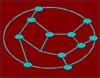 This graph of diameter 3 can be used to show the path of electric impulses on computer chips.