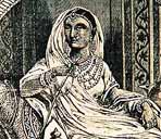 Lakshmi Bai, the Rani of Jhansi, from a contemporary engraving, c. 1850