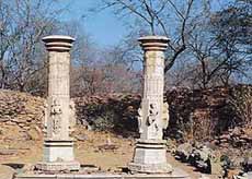 Toran pillars.