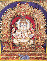 Tanjore paintings are dedicated to popular Indian deities.