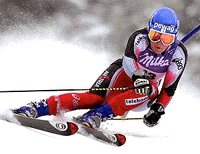 Australia Renate Goetschl passes a gate on her way to clocking the third best time during the first run of the Womens World Cup Giant Slalom event in Semmering, Austria, on Saturday. 