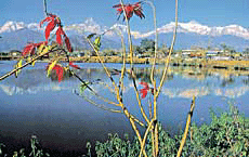 A view of the Annapurna Peaks