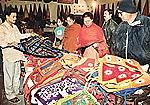 Visitors at Panchayat Bhavan, Sector 18, Chandigarh, appreciate works of Orissa craftsmen.