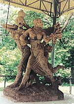 "Santhal woman going to the haat"  by Ram Kinkar Baiz