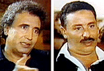 Libyan Abdel Basset al-Megrahi (left) found guilty of the Lockerbie airliner bombing by judges presiding over a specially-convened Scottish court in the Netherlands on Wednesday.