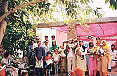A medical camp organised by the Piya Sharma Charitable Trust
