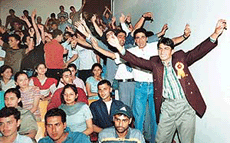 Members of Shimla Student Association dancing at a function, Him Gunjan-2001 at Panjab University on Sunday.