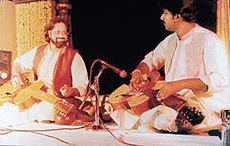 Pandit Vishwa Mohan Bhatt with son Salil