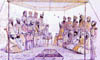 Maharaja Ranjit Singh with courtiers