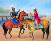 The monarch with Akali Phula Singh.