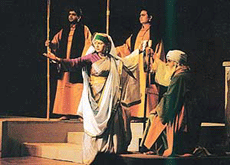 Nagar Udas being staged by artists of Shri Ram Centre Repertory company in New Delhi