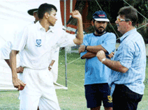 National Cricket Academy coach and former Australian cricketer Rodney Marsh at a coaching camp of the eastern zone unit of the academy in Kolkata on Thursday.