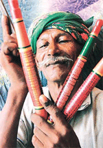 Wada Mala Khamisha, who lost everything in the earthquake that devastated Bhuj in Gujarat in January.