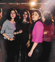 Ludhianvi girls and boys dance through the night.