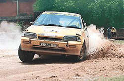 A participatant takes a sharp turn in the annual Chandigarh Autocross meet organised by the Chandigarh Motor Sport Association on Sunday.