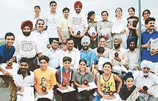 Its all smiles for the Sukhna shramdanis who were honoured in Chandigarh on Tuesday.