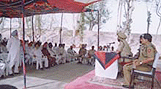 I.G BSF (Punjab) hold meeting with farmers of border village in Amritsar sector on Thursday.