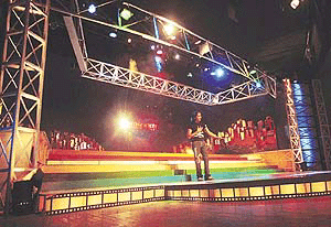 Screen Test serial shooting in progress at the Tagore Theatre in Chandigarh on Tuesday. 