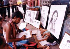 Portrait maker Ramjan Hossain.