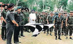 Brig D.S. Grewal flags off a trekking expedition organised by 4 Mechanised Infantry (1 Sikh) from Kalka on Friday.